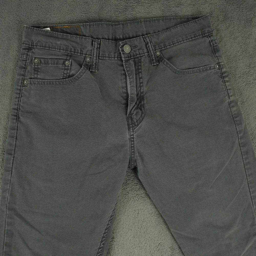 Levi's 508 Regular Taper‎ Jeans Mens Fits 32x29 Gray Stretch Denim Pants Classic